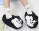 Тапочки-кигуруми Мягкие Женские Kigurumi Медведь Монокума Аниме Danganronpa Домашние Плюшевые Тканевые Черный с белым 35-42 (W753089) - изображение 3