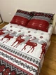Постельное белье хлопковое Олени Евро 200 x 220 Сатин 4 наволочки Красное - изображение 2