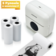 Портативный термопринтер JETIX Mini Printer Student, мобильный мини + 5 рулонов термобумаги в комплекте - изображение 1