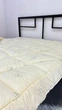 Одеяло полуторное 140х210 IDEIA Wool classic овечья шерсть зимнее цвет молочный - изображение 5