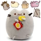 Мягкая игрушка Pusheen cat Кот с чипсами 12х15см Серый и Набор 5шт наклеек стикеров n-12321 - изображение 1