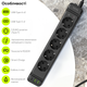 Мережевий фільтр-подовжувач RZTK Power Strip Pro 5 + 2 USB-A + USB-С (PD20W) Black 2 м - зображення 3
