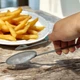 Щипцы кухонные с сеткой-шумовкой для фритюра и жарки нержавеющая сталь 28.5 см - изображение 5