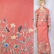 Коттон коралловый в красно-голубые цветы купон ш.145 (12084.003) - изображение 1