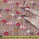 Коттон с ворсом* бежевый, красно-белые жирафы и цветы, ш.145 (12104.001) - изображение 2