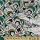Креп вискозный черный в бело-зеленый узор, ш.142 (17542.010) - изображение 2