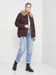 Парка демисезонная с мехом женская H&M 6594538dlog 34 Сливовая (PS2030000229796) - изображение 3