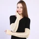 Мітенки довгі в'язані бежеві One Size - зображення 1