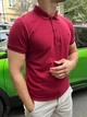 Поло Agent's Clothes Мини Самолетик Бордовое мужское S - изображение 3