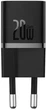 Мережевий зарядний пристрій Baseus GaN5 Fast Charger (mini) Type-C 20W + Cable Type-C to Type-C P10110900113-00 Black - зображення 6