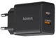 Мережевий зарядний пристрій Baseus Cube Fast Charger USB+Type-C 30W P10111404113-00 Black - зображення 1