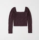 Топ Abercrombie & Fitch AF5078W S Темно-фіолетовий - зображення 2