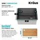 Кухонная мойка Kraus Kore нижнего монтажа KWU1111-23-PGM KS0019U 53,34 x 40,64 x 25,4 см Черный - изображение 5
