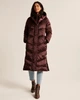 Пуховик женский - зимний пуховик Abercrombie & Fitch AF8380W XS Бордовый - изображение 5