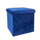 Пуф для зберігання велюровий MVM TH-05 Синій (TH-05 BLUE) - зображення 1