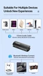 Беспроводной Bluetooth адаптер Essager для наушников, автомагнитол аудиоприемник AUX 3,5мм с аккумулятором BT 5.3 - изображение 3