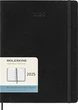 Щомісячник Moleskine на 2025 рік великий 19 х 25 см чорний м'який - изображение 1