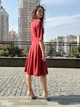 Деловое платье из костюмной ткани Cat Orange 5792 Бордовое 44 - изображение 2