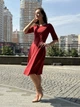 Деловое платье из костюмной ткани Cat Orange 5792 Бордовое 44 - изображение 4