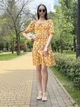 Сукня з вирізом каре на зав'язках Cat Orange 5774 Жовта 42 - зображення 3