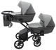 Коляска 2 в 1 для двойни Bair Kiwi DUO ECO BKD-21/15 серый / графит - изображение 3