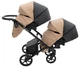 Коляска 2 в 1 для двойни Bair Kiwi DUO ECO BKD-18/15 капучино / черный - изображение 6