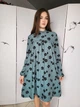 Платье женское свободный крой в цветочки Papaya Бирюзовое 14217 XL (48) - изображение 5