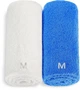 Набір рушників для обличчя, біле та блакитне "Twins" - MAKEUP Face Towel Set Blue + White 2шт (1182415-27056421) - изображение 1