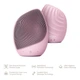 Электронная ультразвуковая щетка для лица GESKE Sonic Facial Brush 5в1 pink - изображение 5