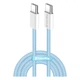 Дата кабель USB-C to USB-C 1.0m 60W 3.0А blue ColorWay (CW-CBPDCC061-BL) - изображение 1