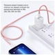 Дата кабель USB-C to USB-C 1.0m 60W 3.0А pink ColorWay (CW-CBPDCC061-P) - зображення 9