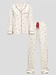 Піжама Фланель (сорочка + штани) Victoria's Secret Long Pajama Set XS Білий (26926729) - изображение 4