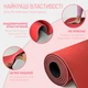 Коврик для йоги и фитнеса EasyFit EF-1924s-RB TPE+TC ECO-Friendly двухслойный каремат в чехле 6 мм Красный с черным (56003042) - изображение 3
