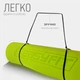 Коврик для йоги и фитнеса EasyFit TPE+TC 6 мм двухслойный лимонный-серый - изображение 6