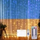 Гирлянда штора флаг Украины 2х2 метра SFK-09 USB с пультом - изображение 3