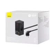 Мережевий фільтр, подовжувач з 1 x USB Type-C, 2 x AC,1 x USB-A 1,5m 65 W Black Baseus (PSLR000301) - зображення 5