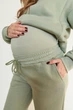 Теплые спортивные штаны для будущих мам с широким поясом Frankfurt M (44) Lullababe Оливковый - изображение 5