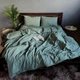 Постельное белье Washed Cotton Однотонная Полутораспальное 150 x 220 Вареный хлопок Оливковое 70 х 70 - изображение 2