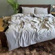Постельное белье Washed Cotton Полутораспальное 150 x 220 Вареный хлопок Серое 50 х 70 - изображение 4