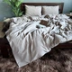 Постельное белье Washed Cotton Евро 200 x 215 Вареный хлопок Бежевое 70 х 70 - изображение 1