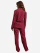 Пижама (рубашка + штаны) женская большого размера хлопковая Leinle Family look 1245 3XL Красная (4821245169187) - изображение 2