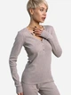 Пижама (лонгслив + штаны) женская хлопковая Leinle Havana Brown 1593 S Бежевая (4821593430032) - изображение 4