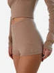 Пижама (лонгслив + шорты) женская большого размера хлопковая Leinle Havana Brown 1579 XL Коричневая (4821579420075) - изображение 4