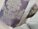 Комплект декоративних подушок Firanka Damask 30х16см 1шт 25х17см 1шт 35х14см 1шт 36х22см 1шт 35х33см 1шт 40х38см 1шт фіолетові з бежевим (п_0215) - зображення 2