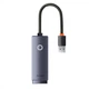 Перехідник Baseus Lite Series Ethernet 1000Mbps (USB to RJ45) gray - зображення 1