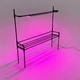 Підставка для квітів на підвіконня Lucia Bicolor 2 з подвійною фітолампою. Полиця для квітів на вікно - зображення 1