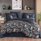 Комплект постільної білизни HOBBY Premium Sateen 300TC ALESSIA чорний 200*220/2*50*70+2*70*70 - зображення 1