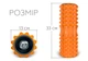 Массажный ролик Grid Roller 33 см v.1.2 усиленный с заглушками оранжевый (ролик-валик для МФР и йоги, массажер для спины, ног, рук, шеи) WS-3312-OR - изображение 3