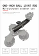 Подвійне гніздо/кріплення CH - RAM Double Socket Arm – розмір B 1" 15 см - изображение 6