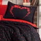 Євро комплект постільної білизни HOBBY Exclusive Sateen AMORE чорний 200*220/4*50*70 - зображення 2